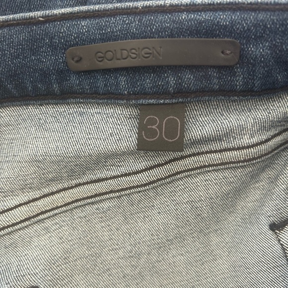 Goldsign Semi-Fit High Rise Slim Straight Leg Jeans Blue Womens Size 30 Capsule - Picture 10 of 13